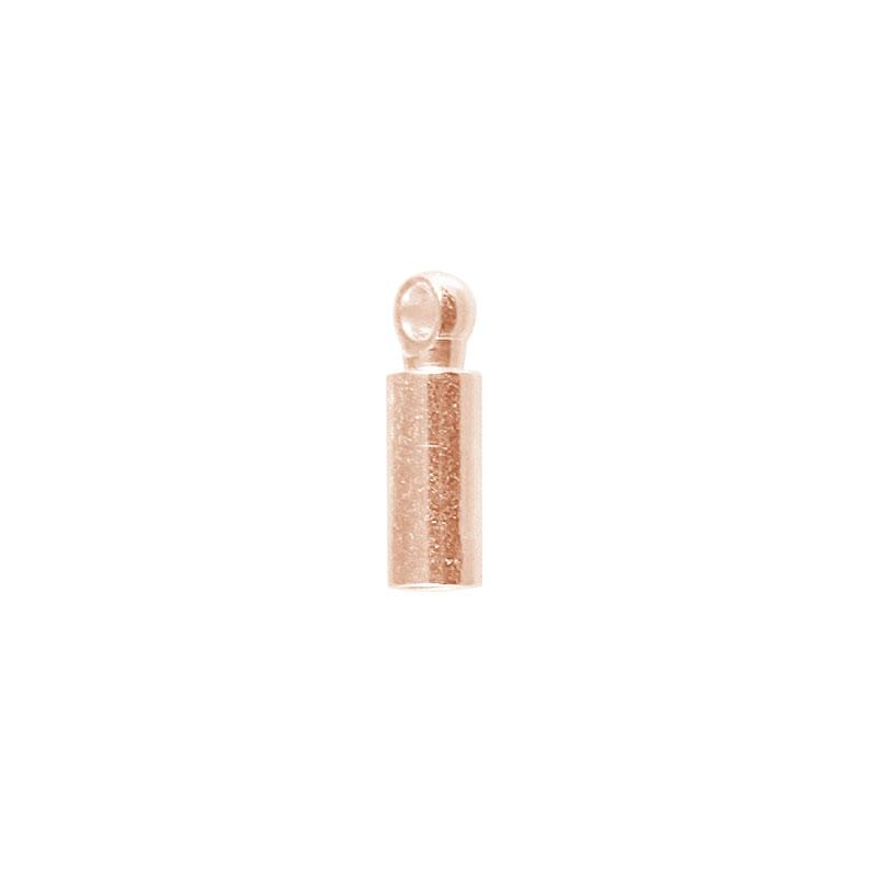 CRG-184-3MM Rose Gold Overlay Crimp & Cord Tube Beads Bali Designs Inc 