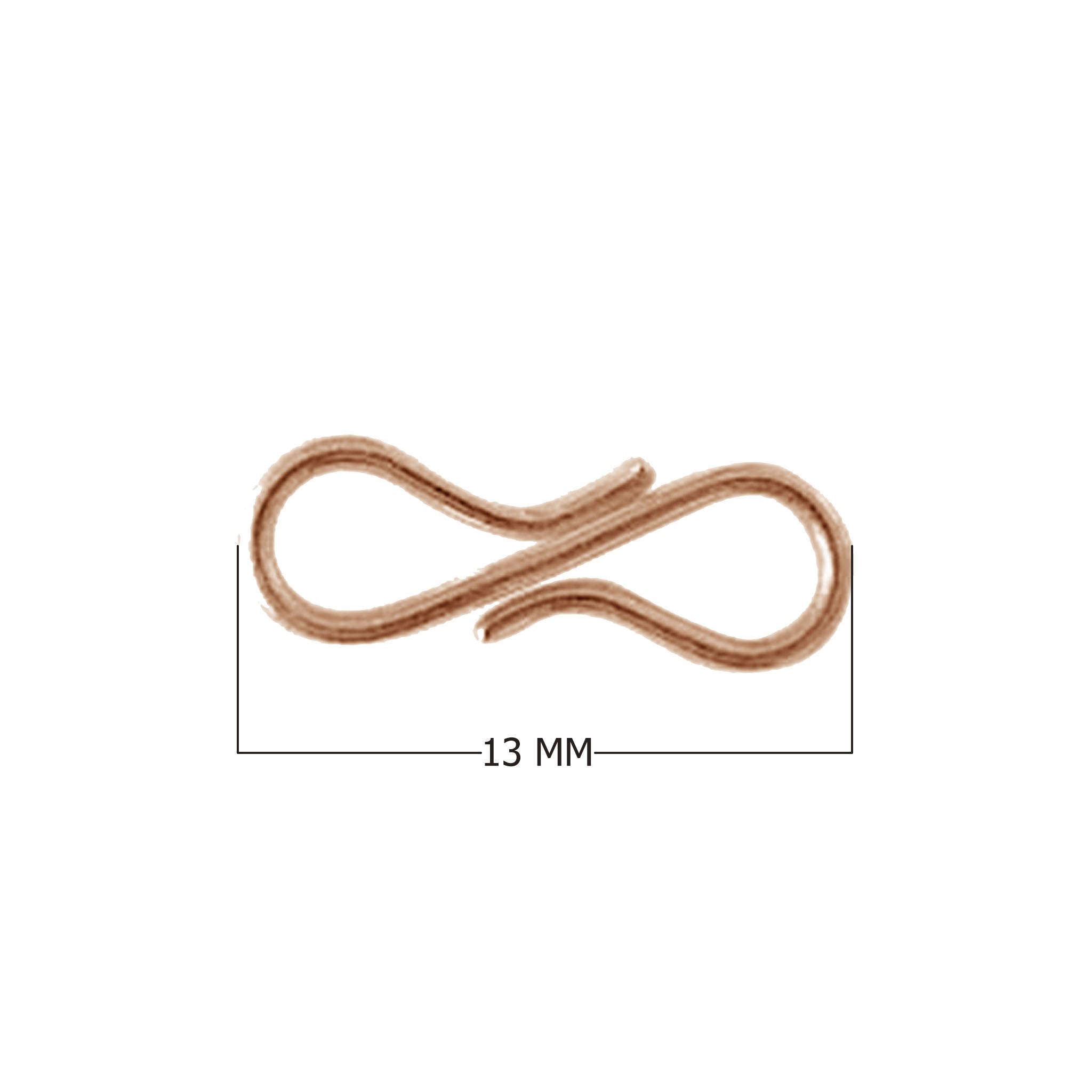 CRG-186-13MM Rose Gold Overlay ''S'' Hook Beads Bali Designs Inc 