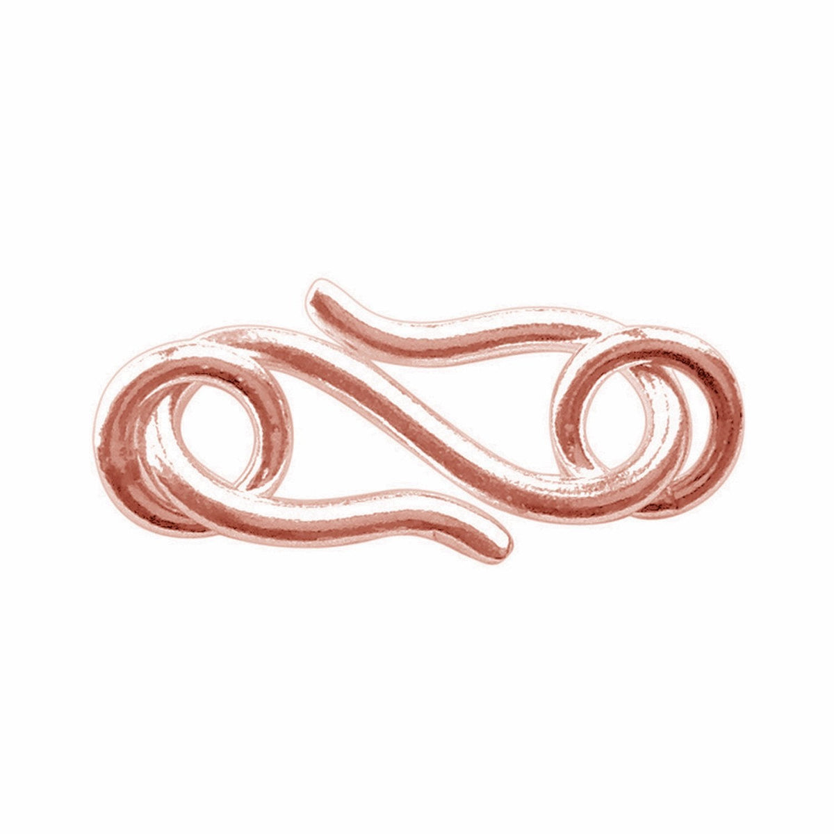 CRG-186-18MM Rose Gold Overlay ''S'' Hook Beads Bali Designs Inc 