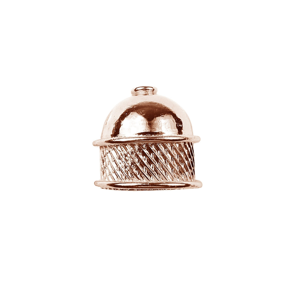 CRG-204 Rose Gold Overlay End Cap Beads Bali Designs Inc 