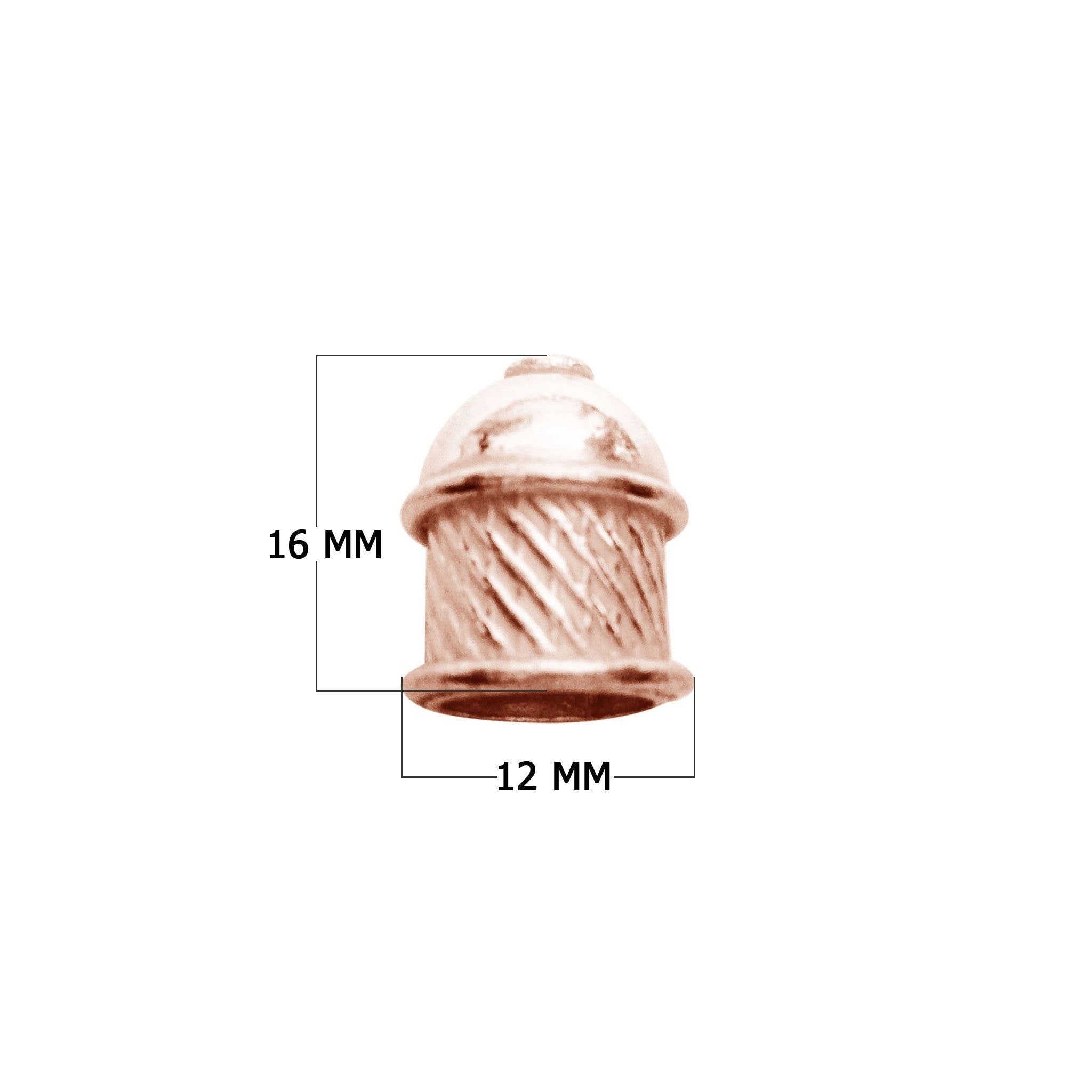 CRG-206 Rose Gold Overlay End Cap Beads Bali Designs Inc 