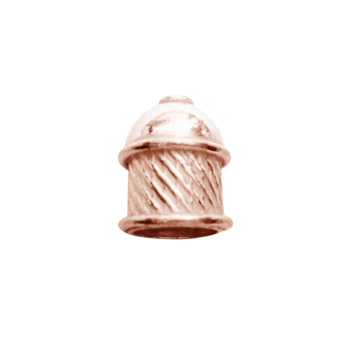 CRG-206 Rose Gold Overlay End Cap Beads Bali Designs Inc 