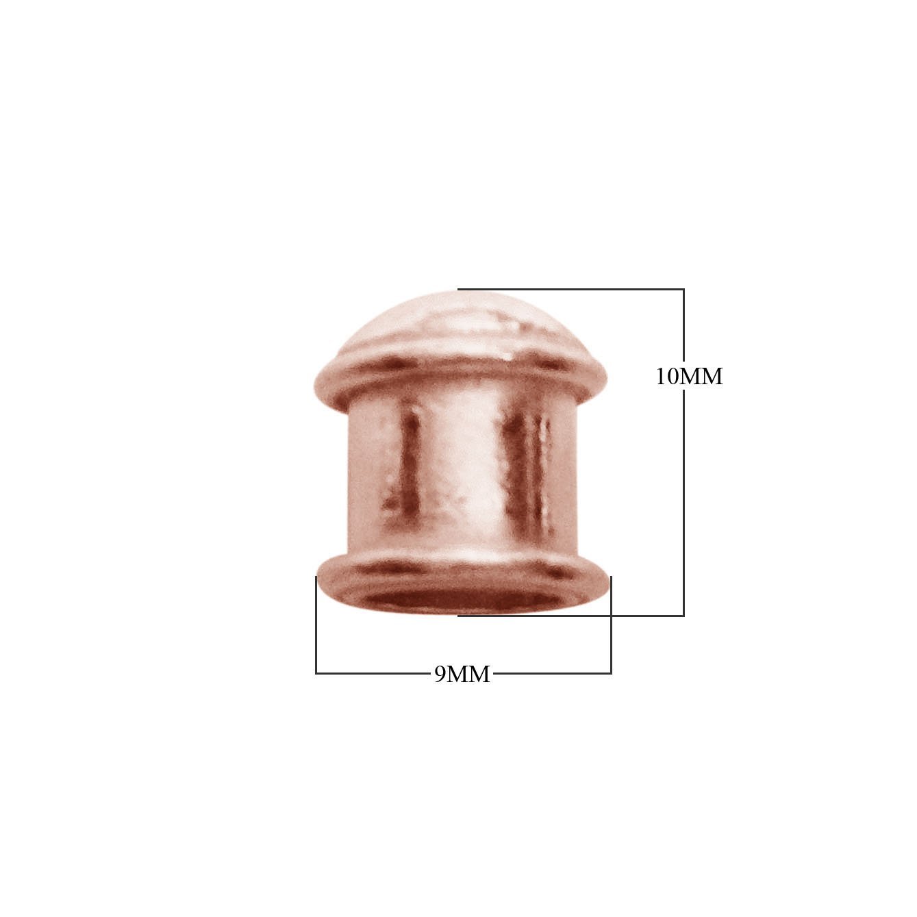 CRG-207 Rose Gold Overlay End Cap Beads Bali Designs Inc 