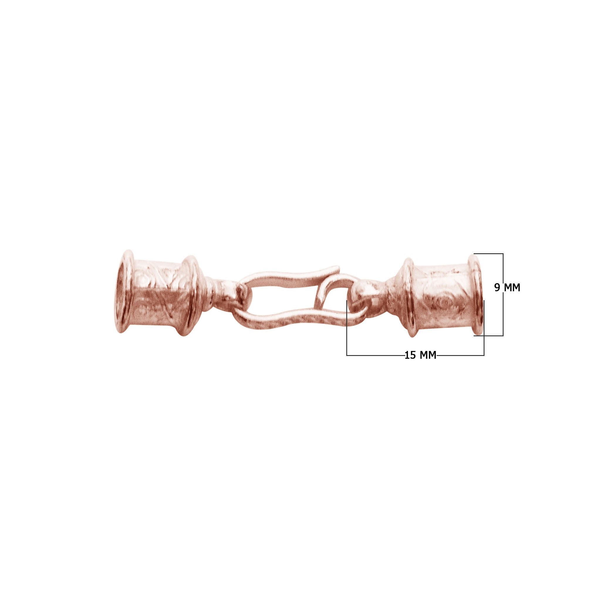 CRG-208 Rose Gold Overlay End Cap Beads Bali Designs Inc 