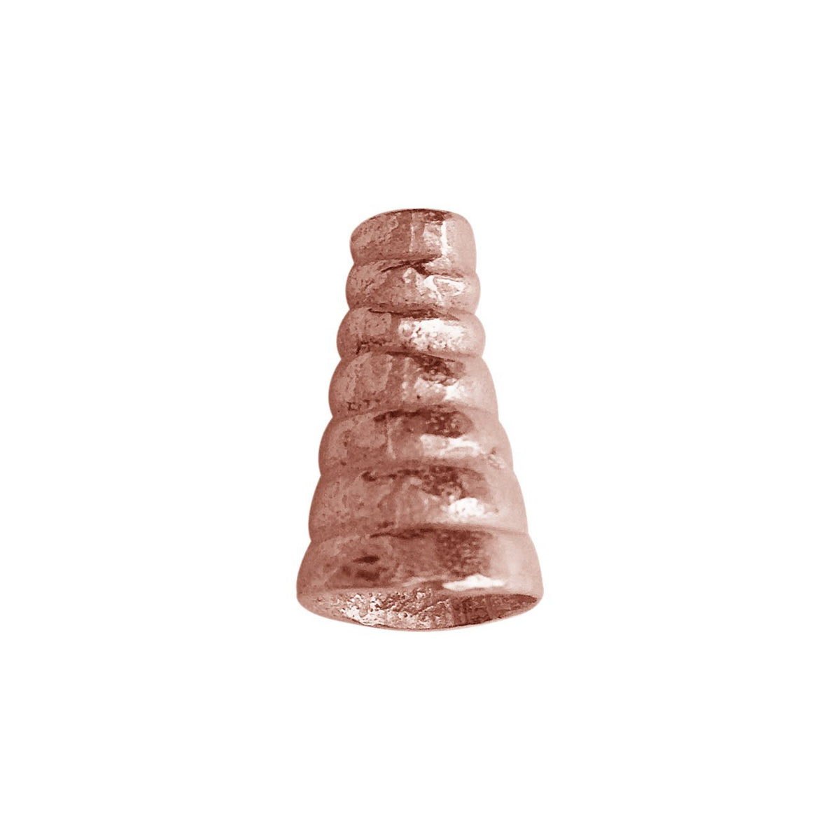 CRG-210-15X10MM Rose Gold Overlay Cone Beads Bali Designs Inc 
