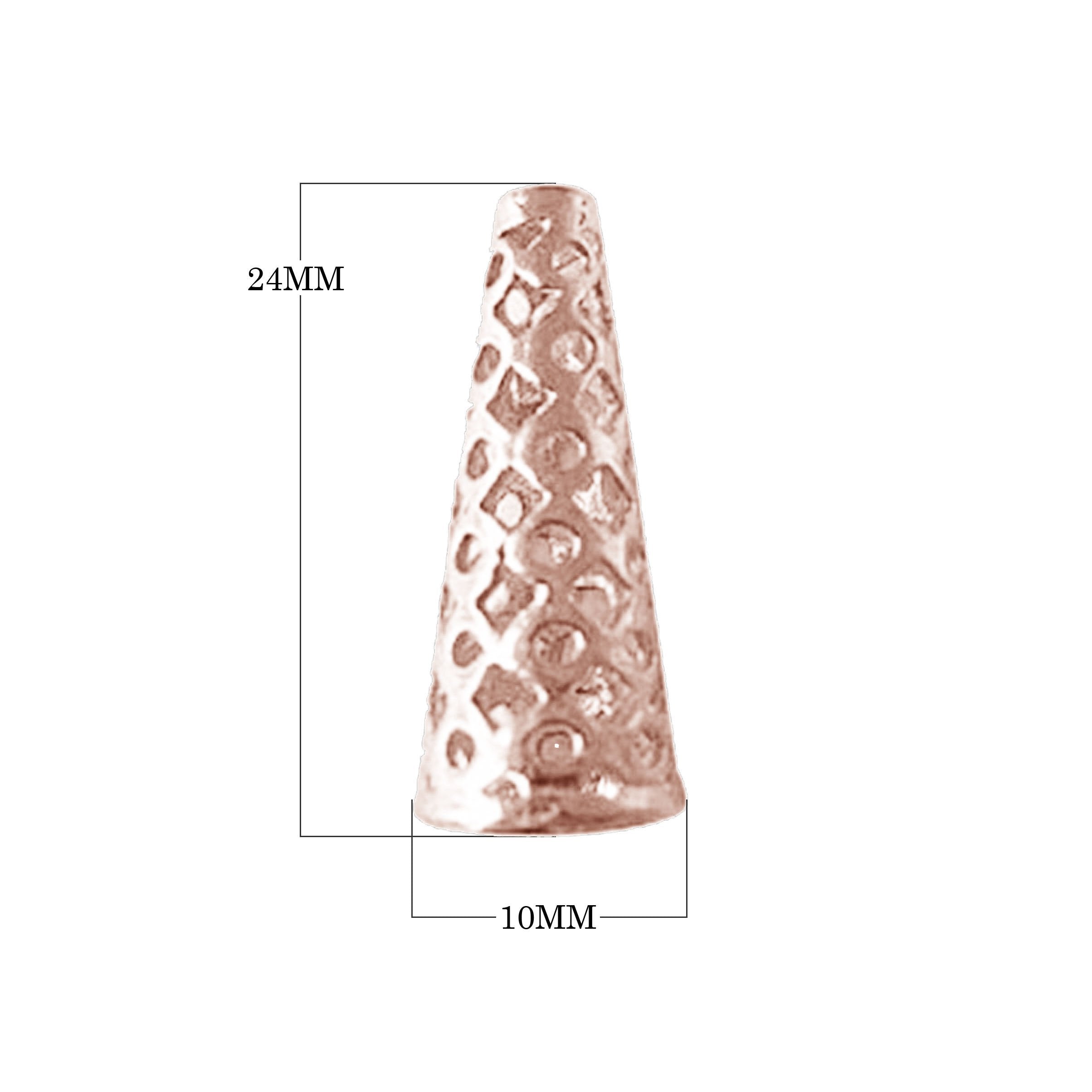 CRG-211 Rose Gold Overlay Cone Beads Bali Designs Inc 
