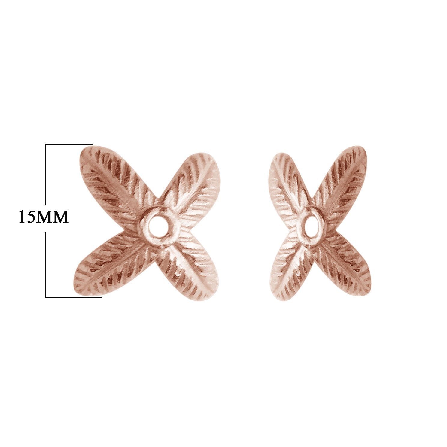 CRG-212 Rose Gold Overlay Bead Cap Beads Bali Designs Inc 