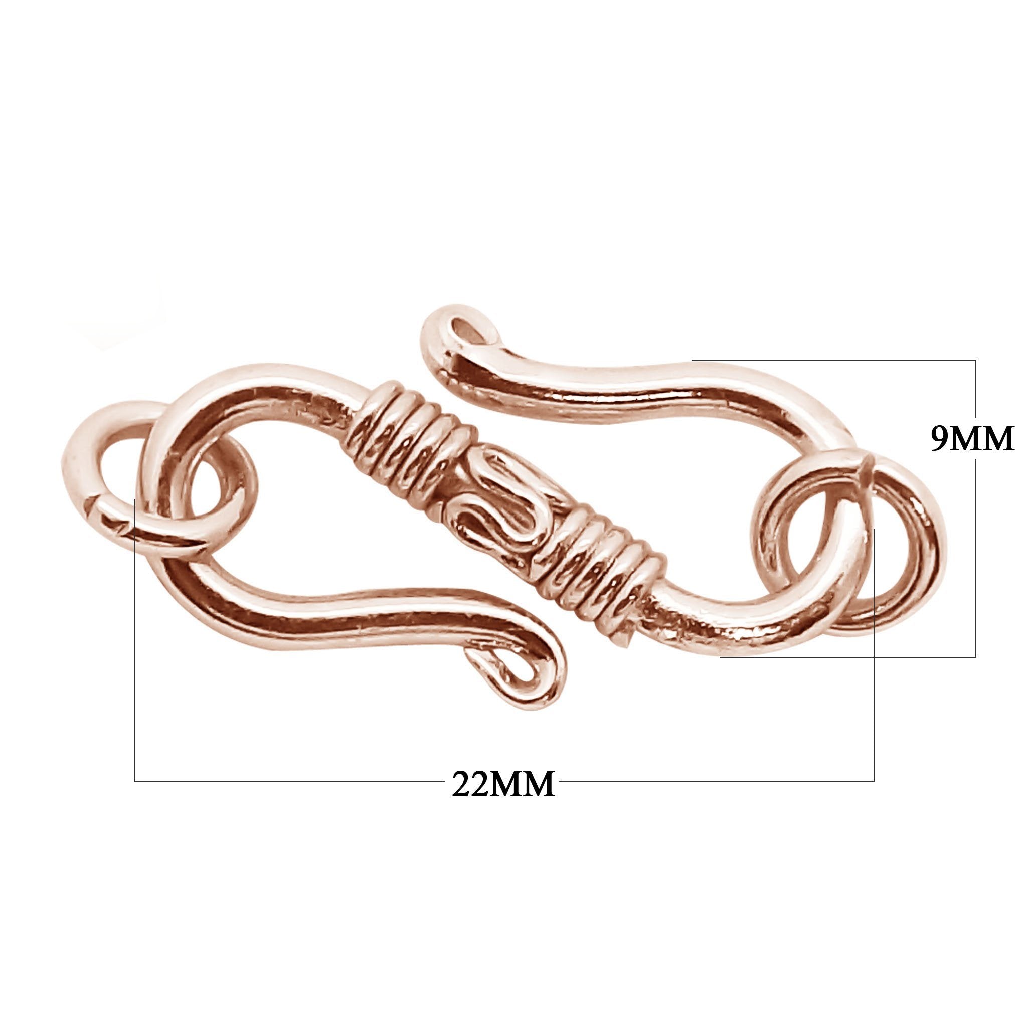 CRG-215 Rose Gold Overlay ''S'' Hook Beads Bali Designs Inc 