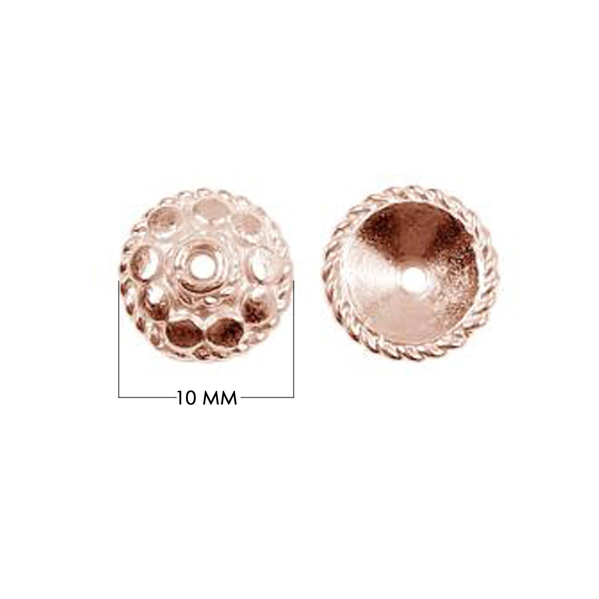 CRG-217 Rose Gold Overlay Bead Cap Beads Bali Designs Inc 