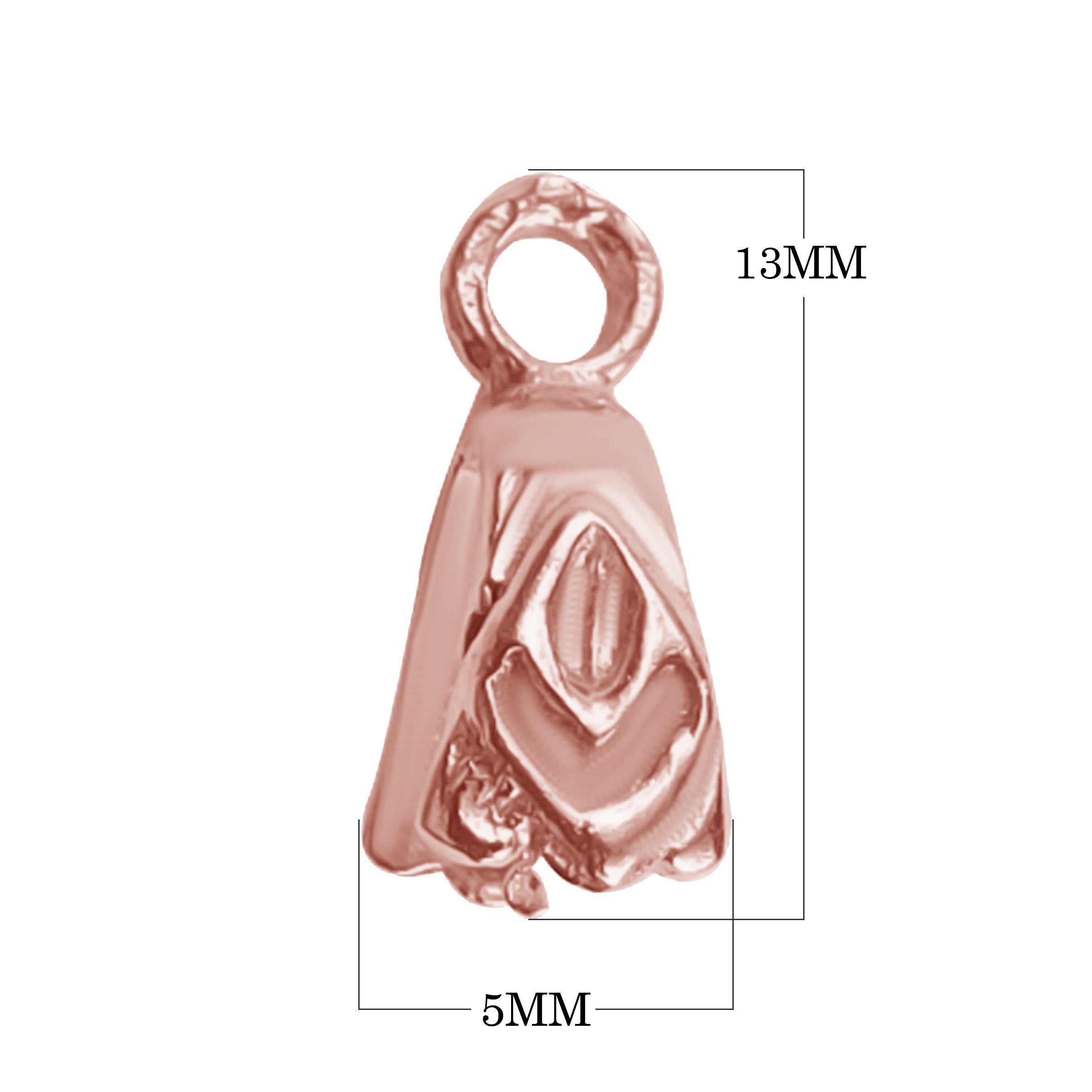CRG-242 Rose Gold Overlay Pendant Bail Beads Bali Designs Inc 