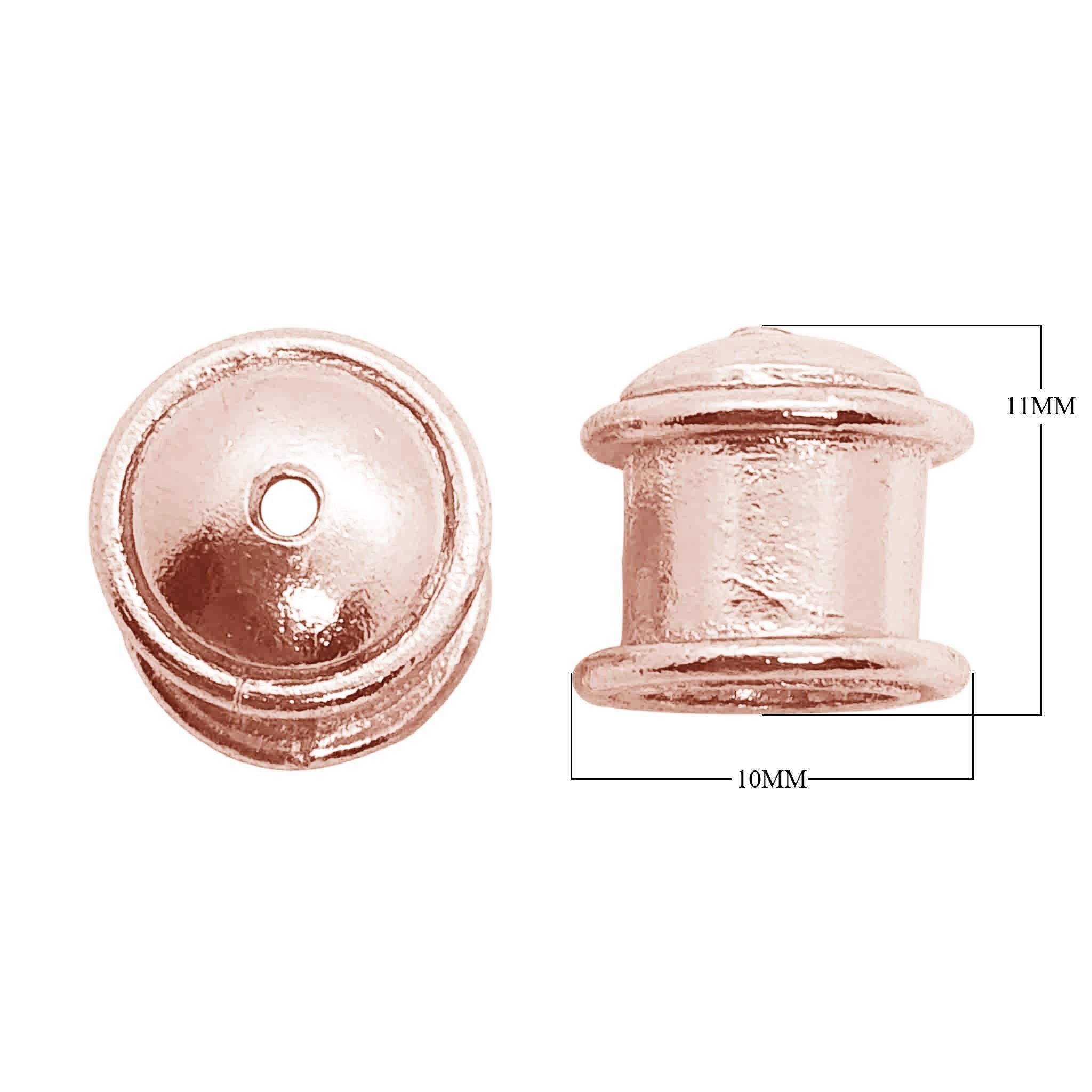 CRG-286 Rose Gold Overlay End Cap Beads Bali Designs Inc 