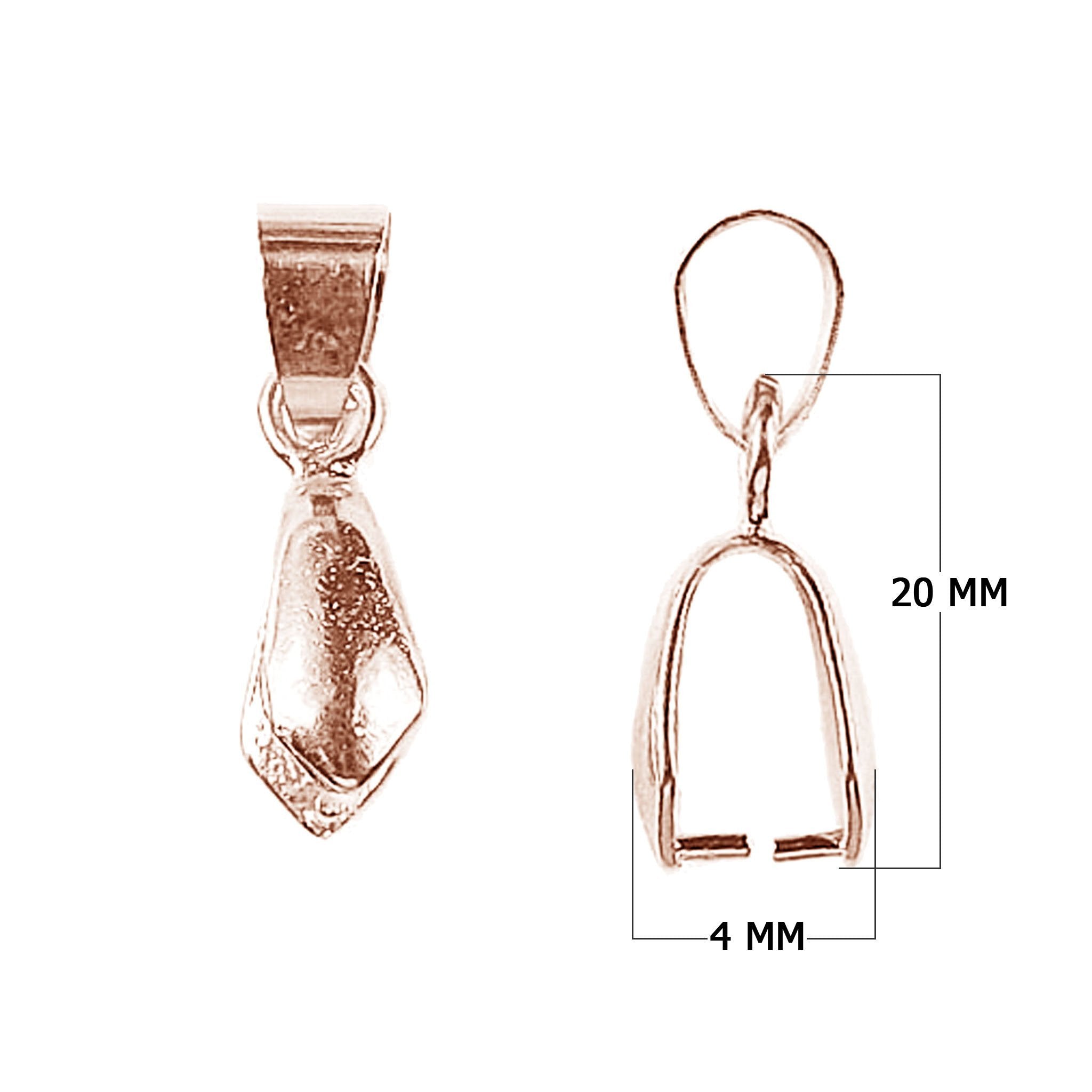 CRG-303-20X4MM Rose Gold Overlay Pendant Bail Beads Bali Designs Inc 