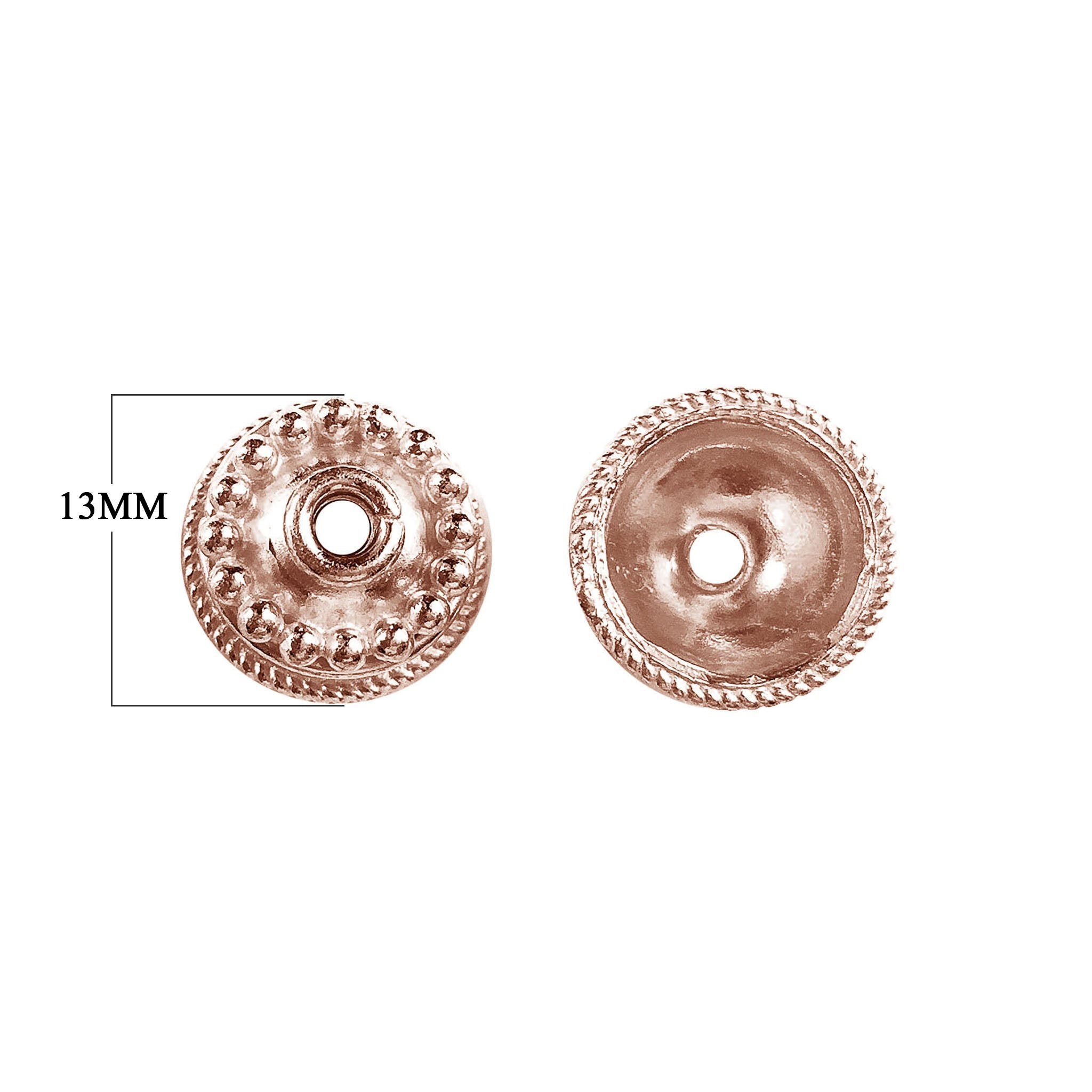 CRG-330 Rose Gold Overlay Bead Cap Beads Bali Designs Inc 
