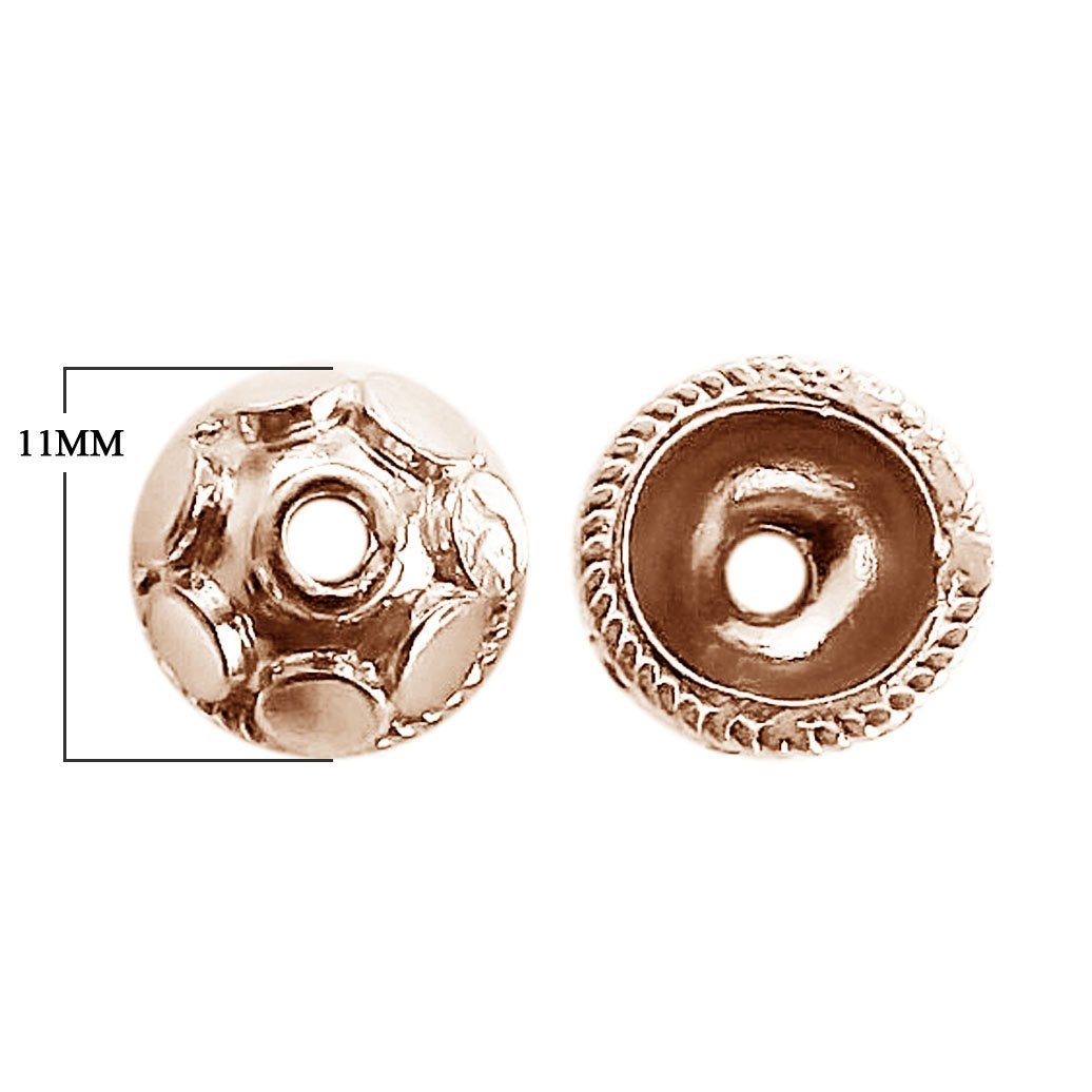 CRG-333 Rose Gold Overlay Bead Cap Beads Bali Designs Inc 