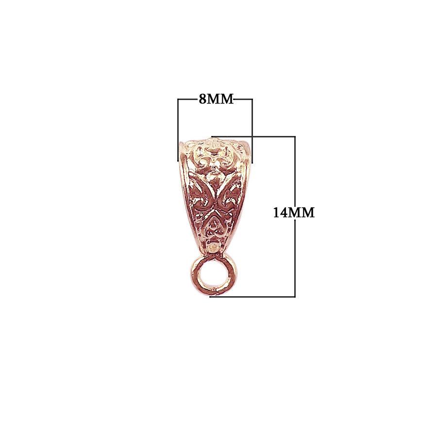 CRG-363 Rose Gold Overlay Pendant Bail Beads Bali Designs Inc 