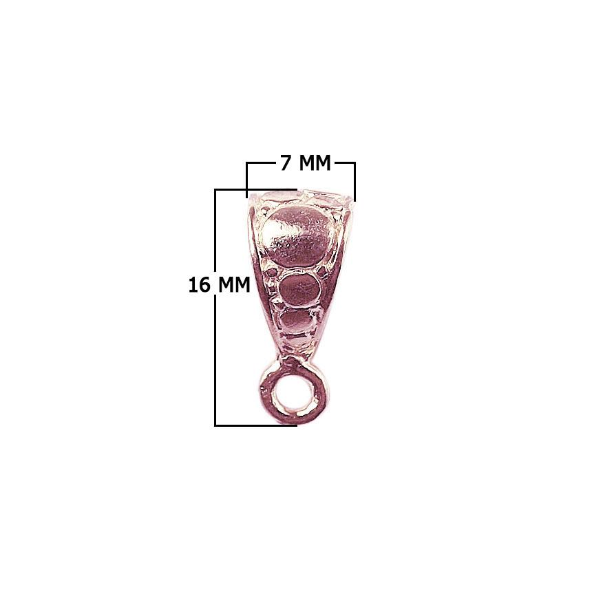 CRG-365 Rose Gold Overlay Pendant Bail Beads Bali Designs Inc 