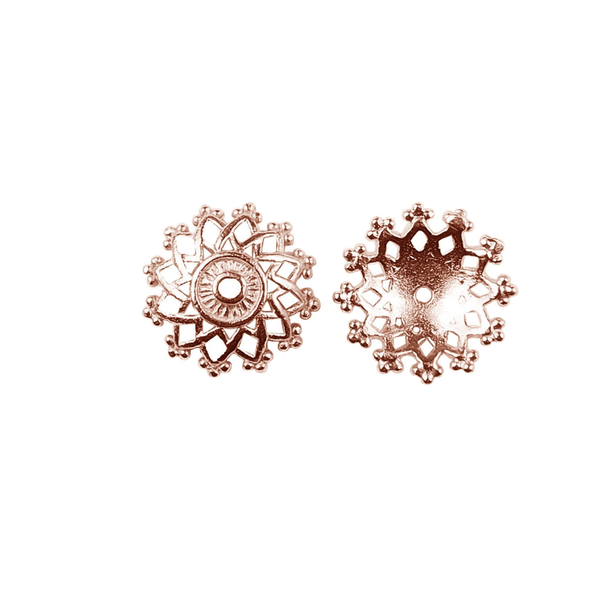 CRG-373 Rose Gold Overlay Bead Cap Beads Bali Designs Inc 