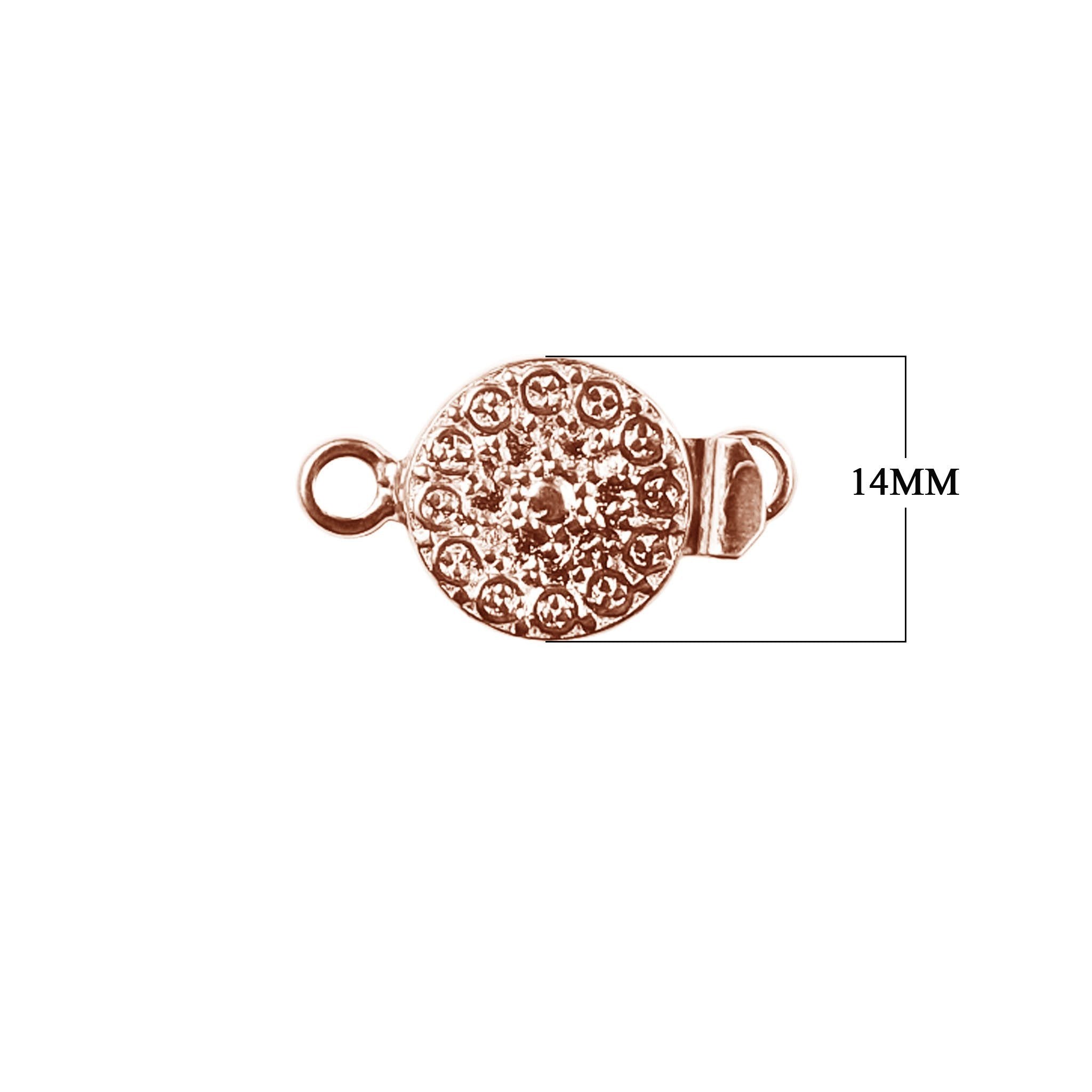 CRG-383 Rose Gold Overlay Single Hole Multi Strand Clasp Beads Bali Designs Inc 