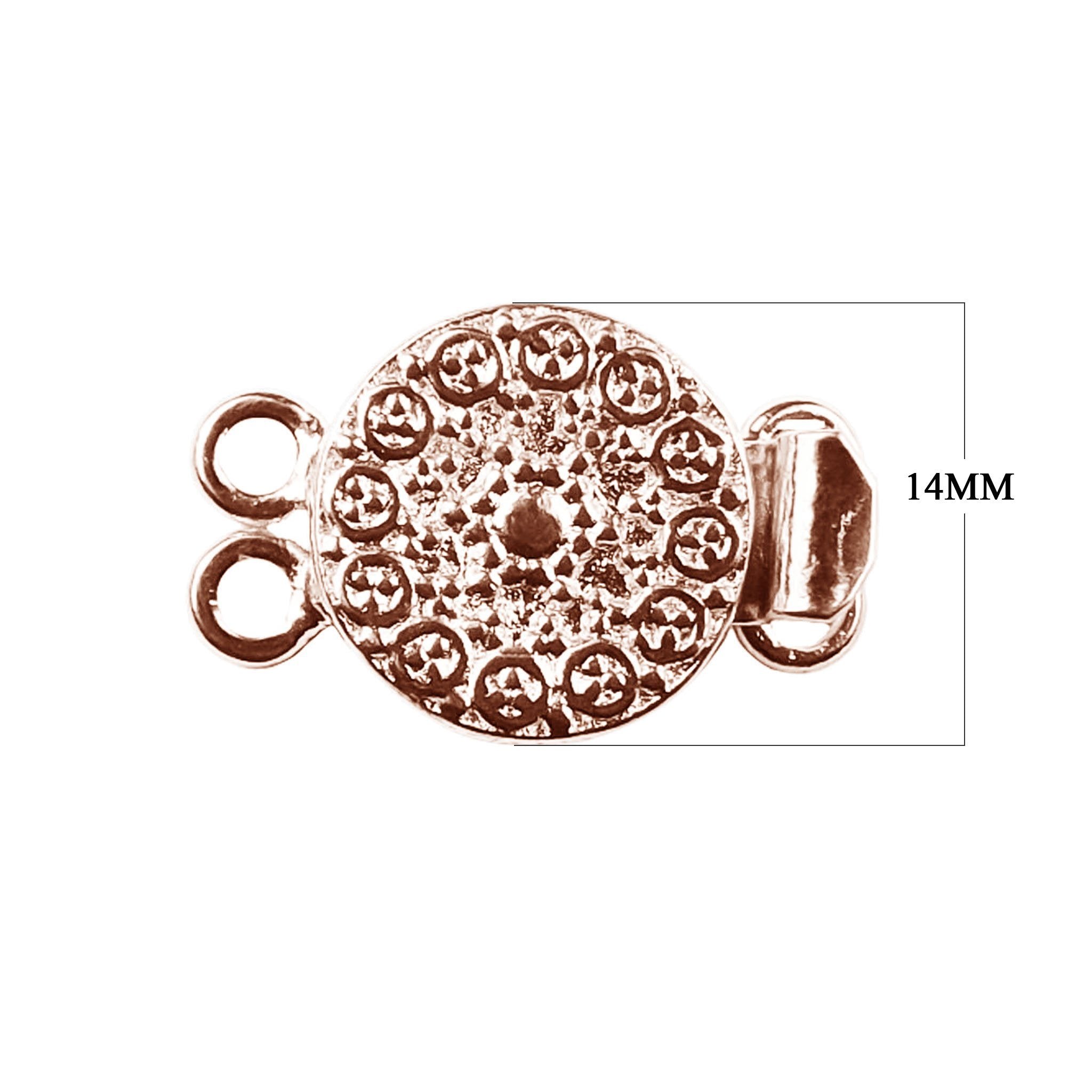 CRG-390 Rose Gold Overlay Multi Strand Clasp With 2 Hole Beads Bali Designs Inc 