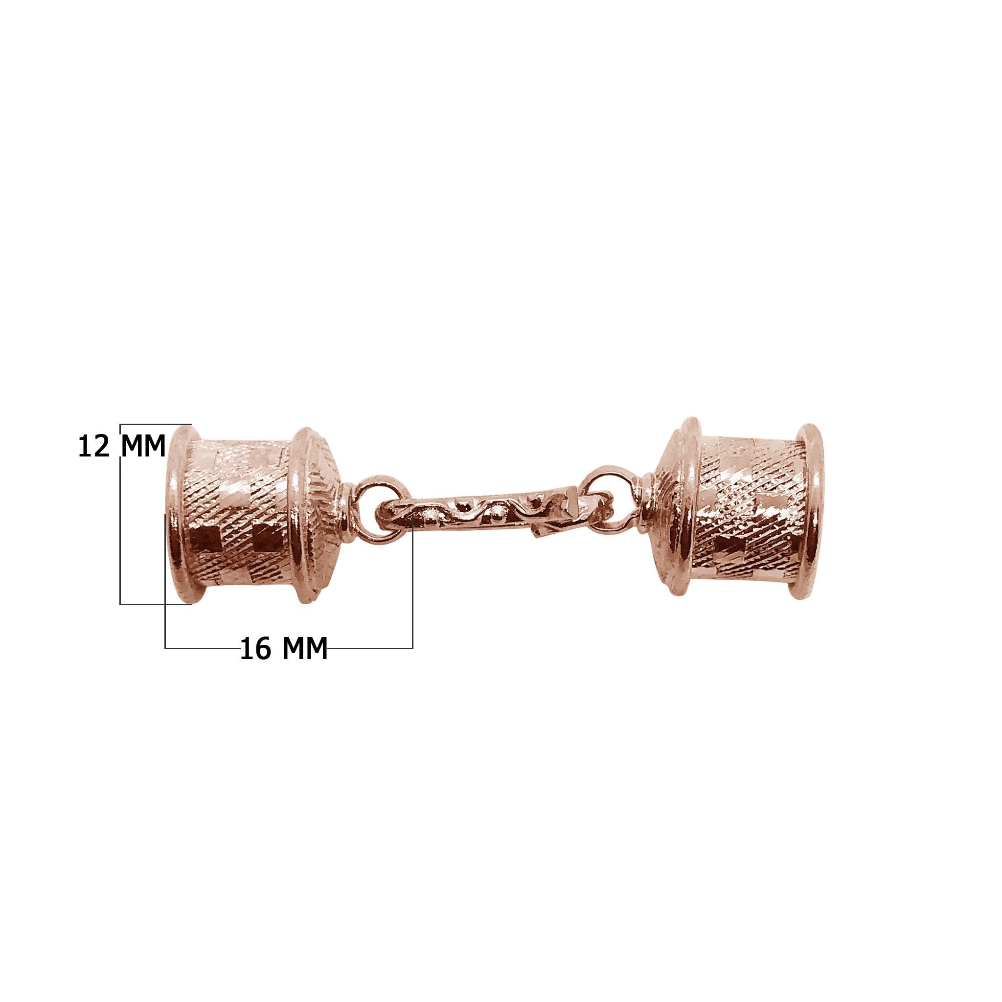 CRG-457 Rose Gold Overlay End Cap Beads Bali Designs Inc 