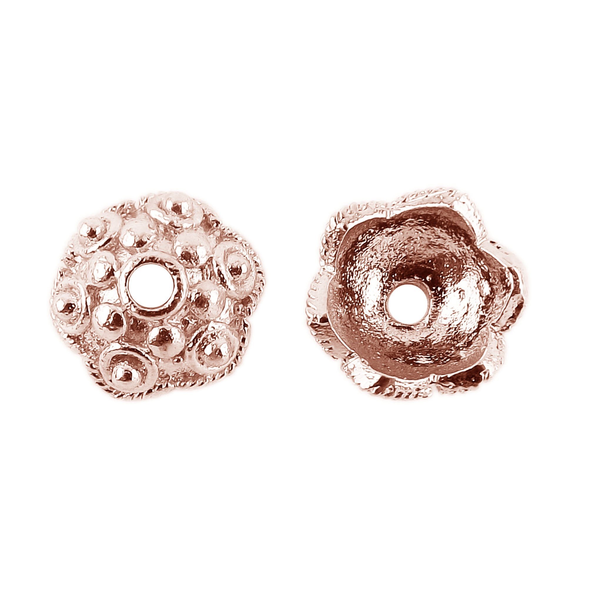 CRG-474 Rose Gold Overlay Bead Cap Beads Bali Designs Inc 