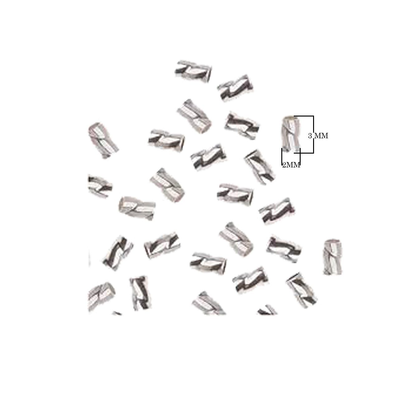 Silver overlay twisted crimp bead handcrafted in India for retail jewelry making