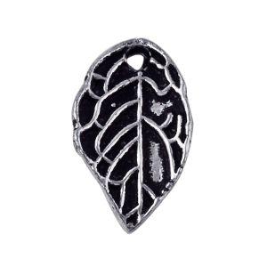CSF-107 Silver Overlay Leaf Charm Beads Bali Designs Inc 