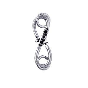 CSF-111 Silver Overlay ''S'' Hook Beads Bali Designs Inc 