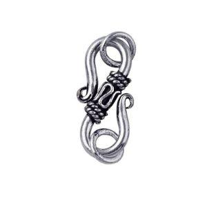 CSF-112 Silver Overlay ''S'' Hook Beads Bali Designs Inc 