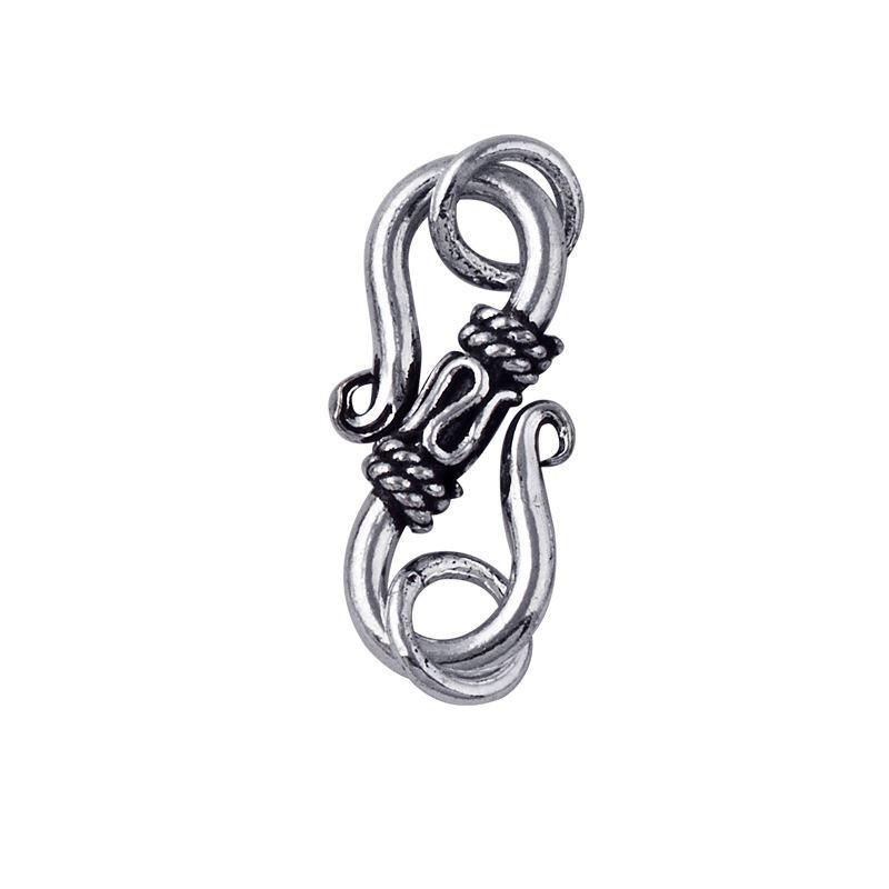 CSF-112 Silver Overlay ''S'' Hook Beads Bali Designs Inc 