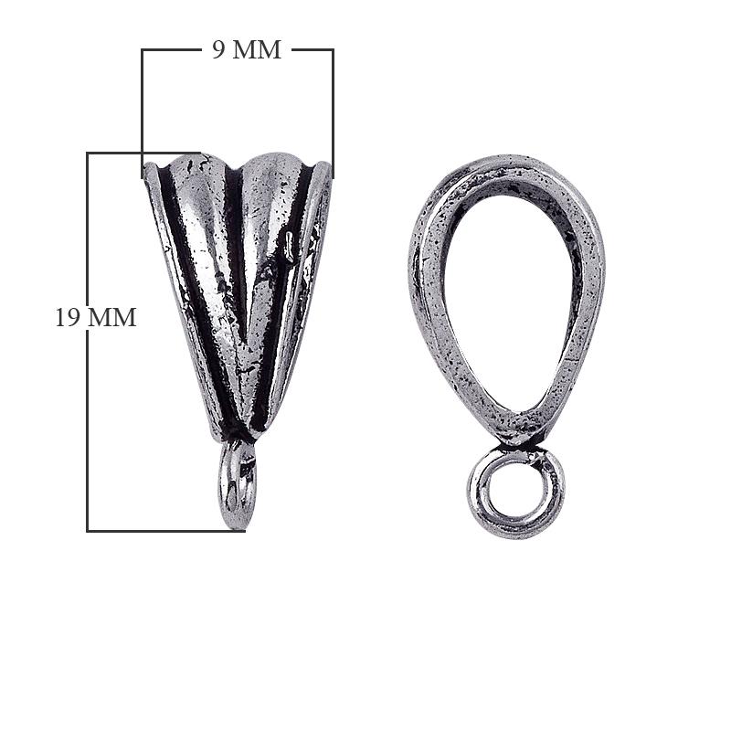 CSF-117 Silver Overlay Pendant Bail Beads Bali Designs Inc 