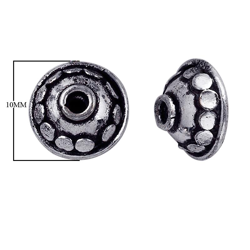 CSF-139 Silver Overlay Bead Cap Beads Bali Designs Inc 