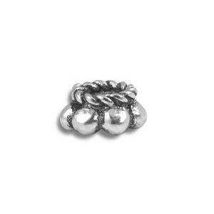 CSF-153-7MM Silver Overlay Bead Cap Beads Bali Designs Inc 