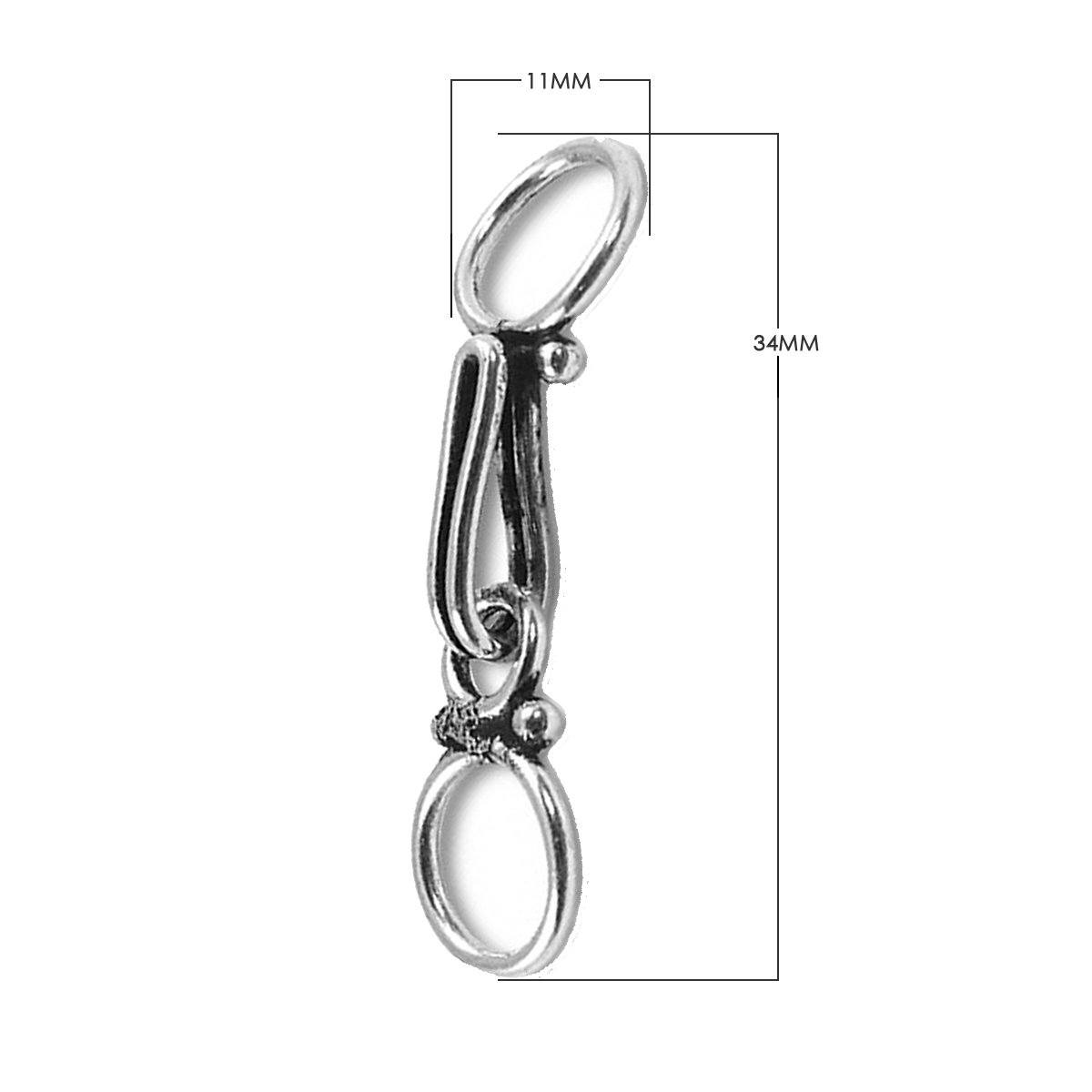 CSF-155 Silver Overlay Clasp Hook Beads Bali Designs Inc 