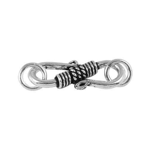 CSF-158 Silver Overlay ''S'' Hook Beads Bali Designs Inc 