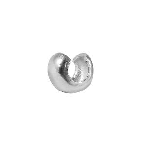 Silver Overlay Over Copper Crimp Cover – Handmade Jewelry Finishing Component from India