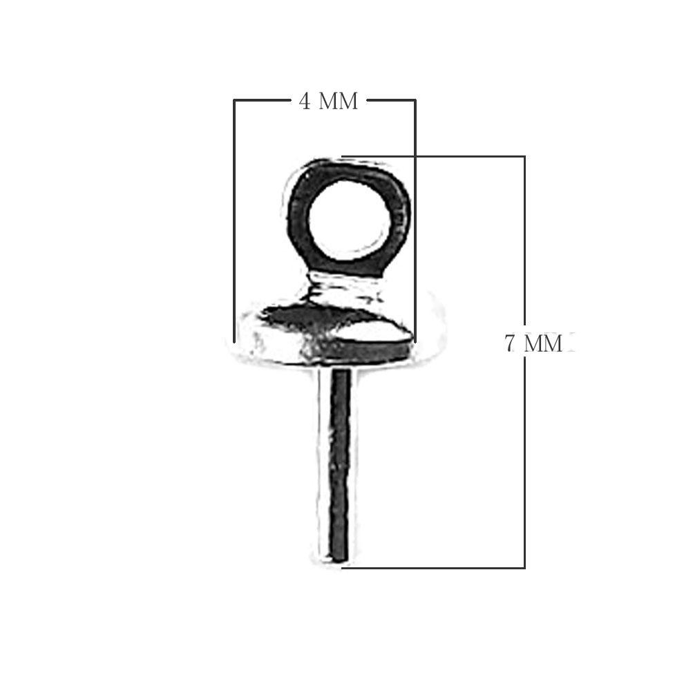 Silver Overlay Over Copper artisan briolette earring cap handmade in India with antique oxidized finish.