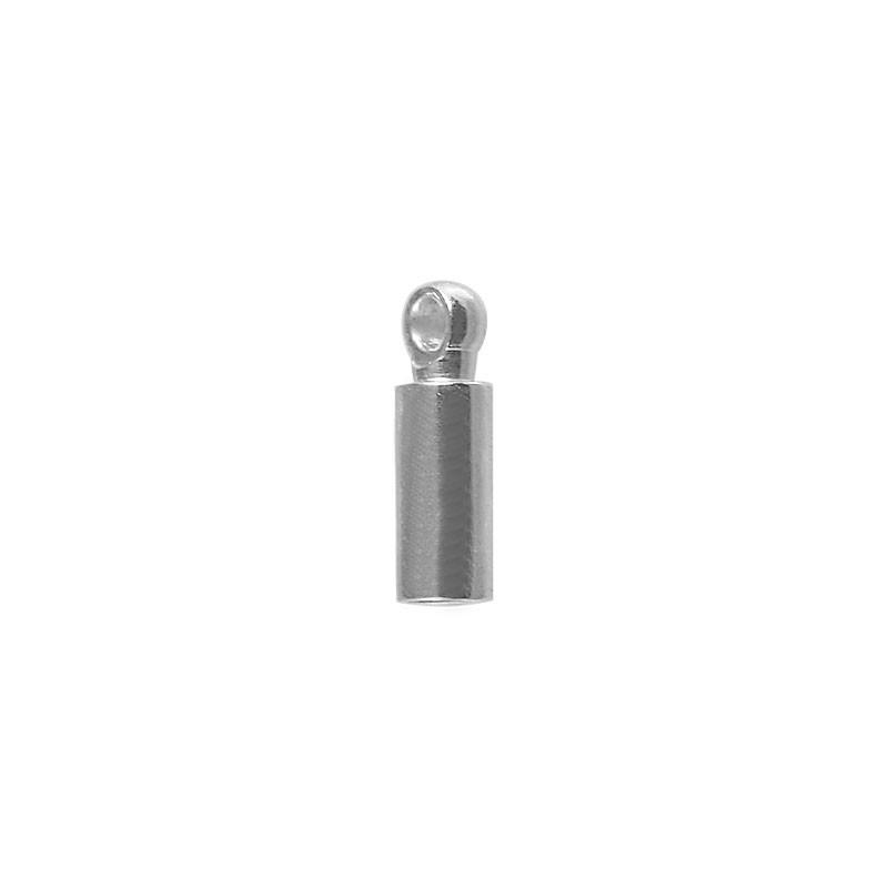 CSF-184-2MM Silver Overlay Crimp & Cord Tube Beads Bali Designs Inc 