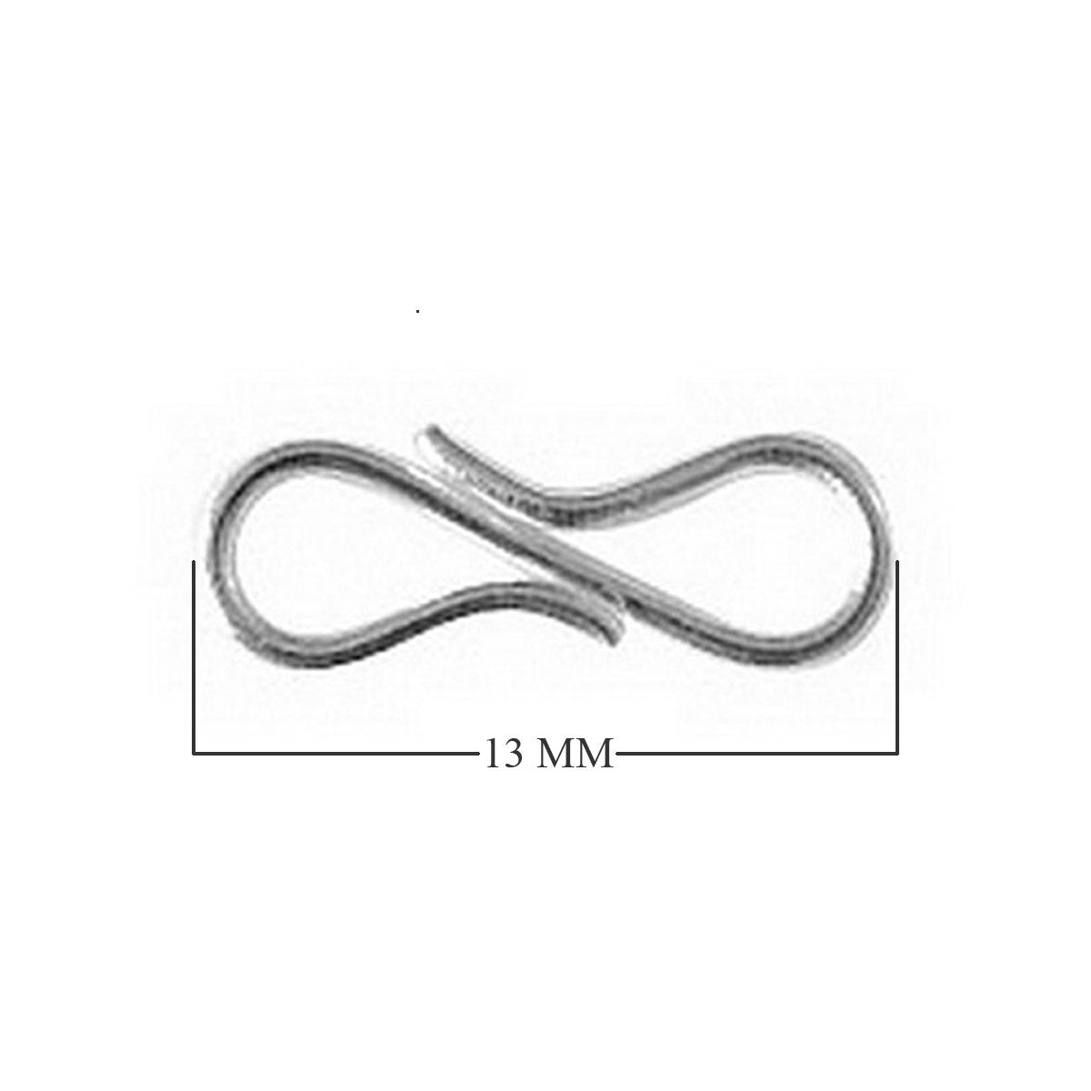 CSF-186-13MM Silver Overlay 'S' Hook Beads Bali Designs Inc 
