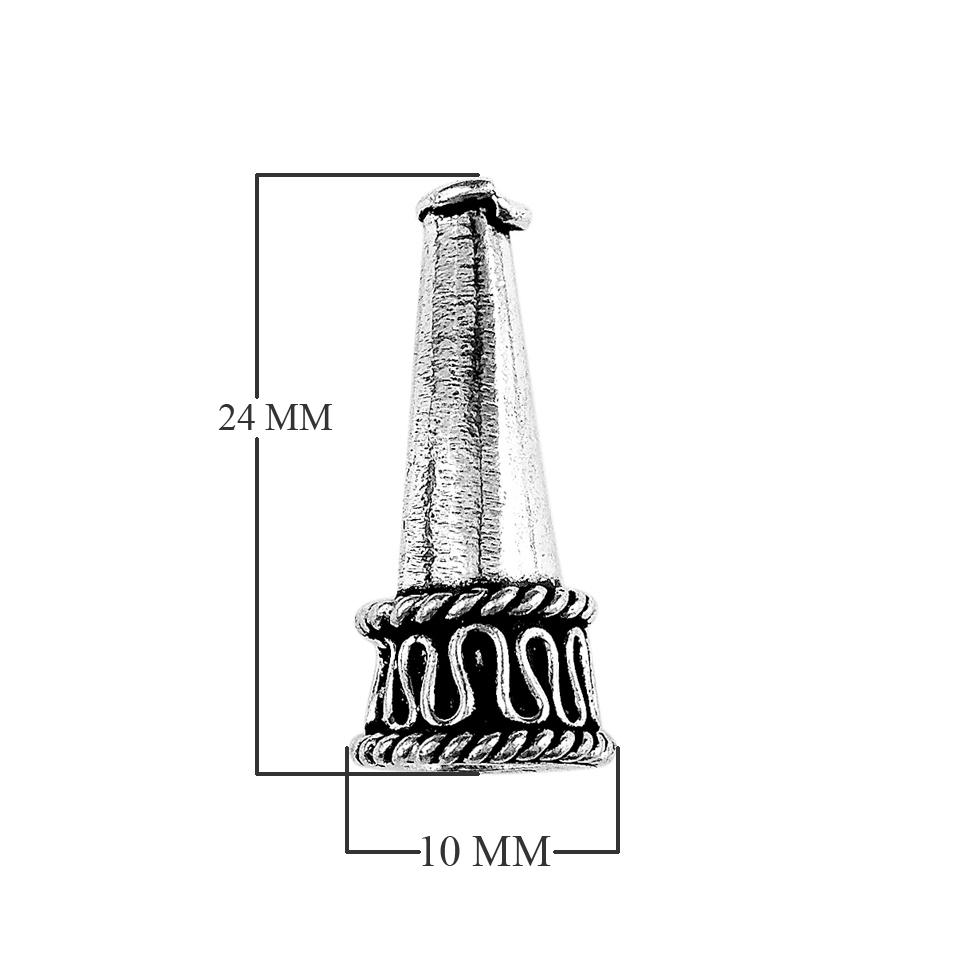 CSF-187 Silver Overlay Cone Beads Bali Designs Inc 