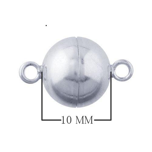 CSF-190 Silver Overlay Single Hole Magnetic Clasps Beads Bali Designs Inc 