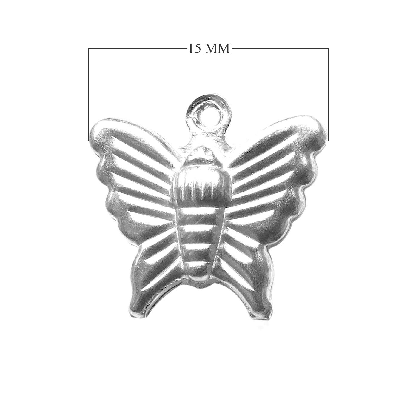 CSF-192 Silver Overlay Tiny Butterfly Charm Beads Bali Designs Inc 
