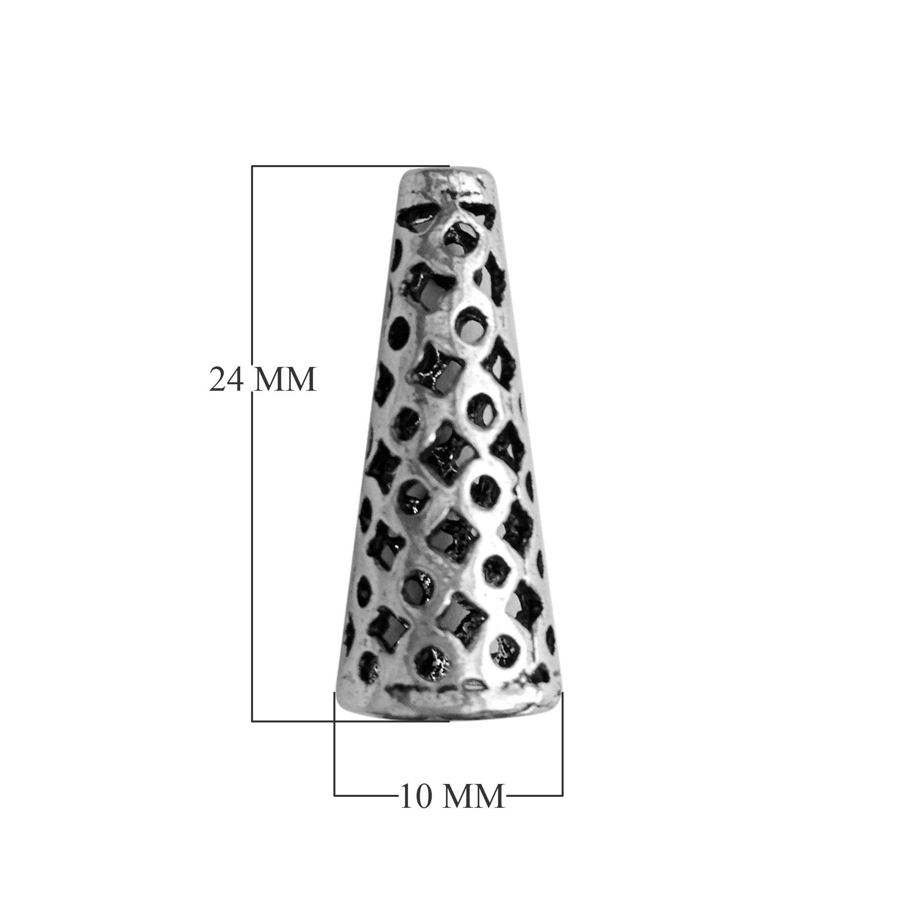 CSF-211 Silver Overlay Cone Beads Bali Designs Inc 