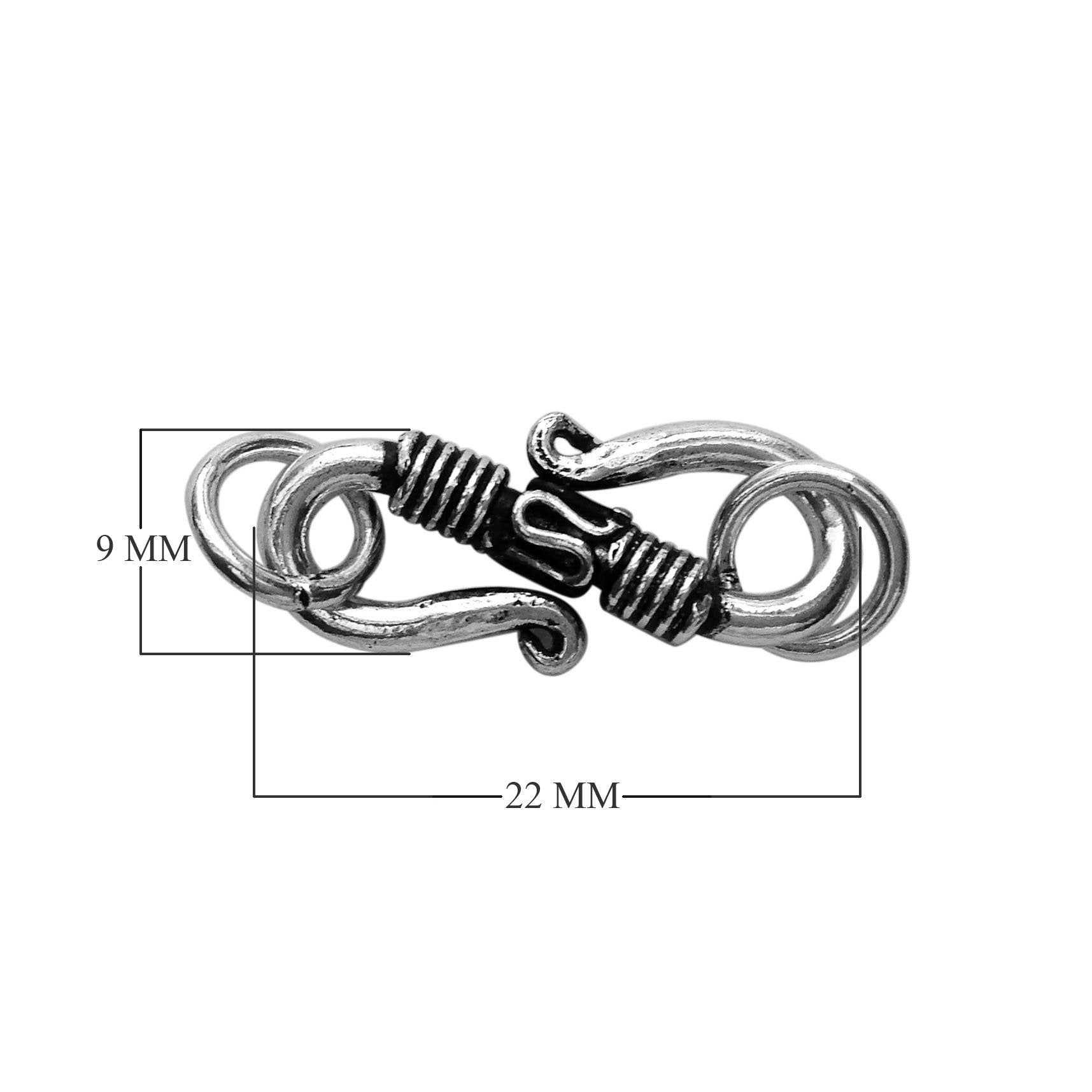 CSF-215 Silver Overlay ''S'' Hook Beads Bali Designs Inc 