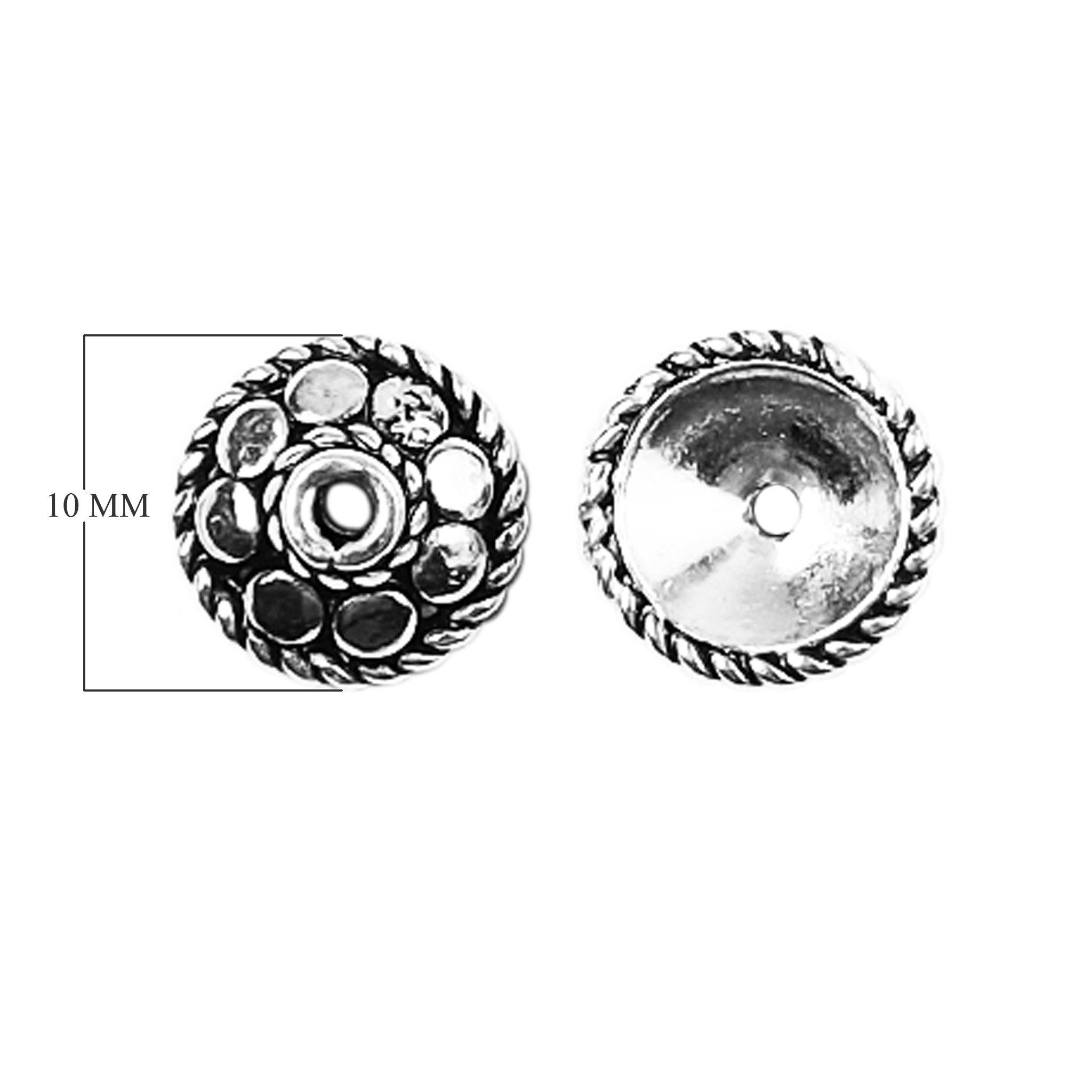 CSF-217 Silver Overlay Bead Cap Beads Bali Designs Inc 