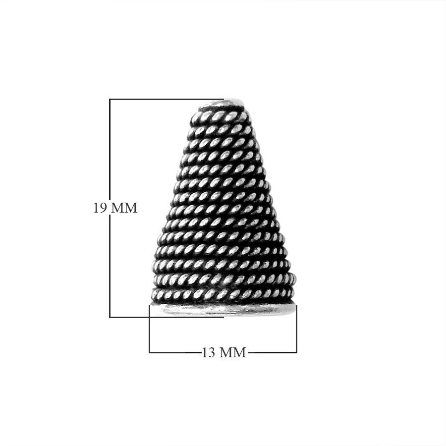 CSF-219 Silver Overlay Cone Beads Bali Designs Inc 