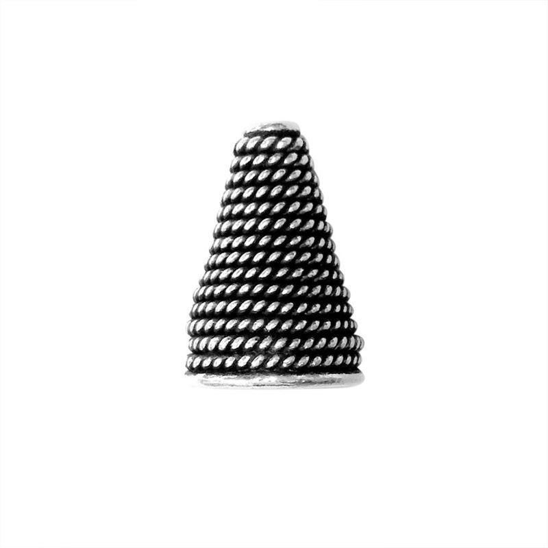 CSF-219 Silver Overlay Cone Beads Bali Designs Inc 