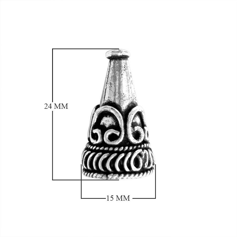 CSF-220 Silver Overlay Cone Beads Bali Designs Inc 