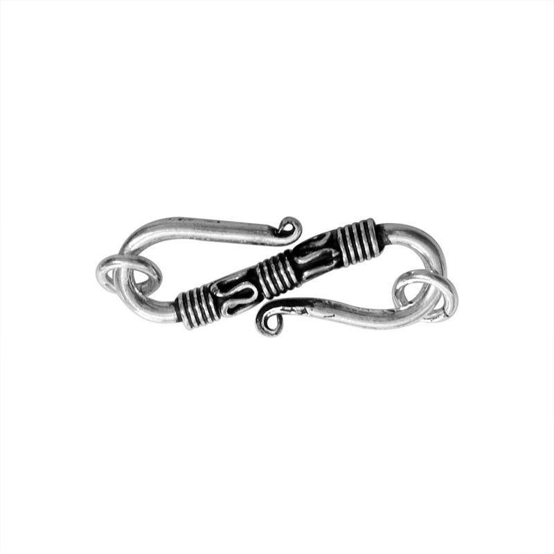 CSF-221 Silver Overlay ''S'' Hook Beads Bali Designs Inc 