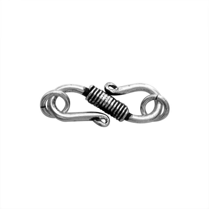 CSF-224 Silver Overlay ''S'' Hook Beads Bali Designs Inc 